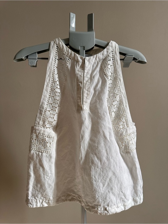Reiss Tops - Reiss Cream Lace-Trim Girls' Sleeveless Tunic